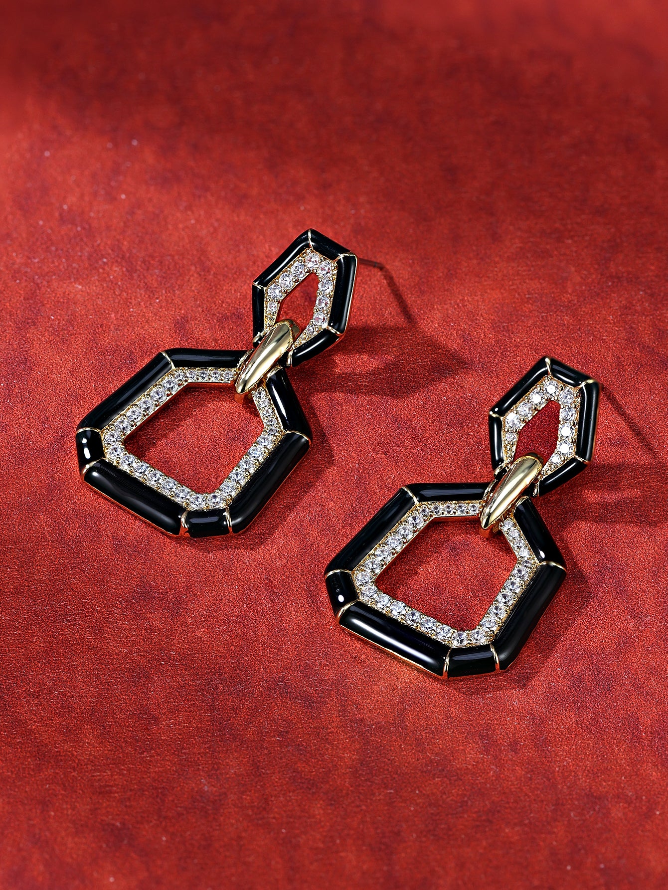 Sterling Silver Knot Earrings with Zircon Vintage Geometric Design Platinum Plated for Women-Anniversary Gift