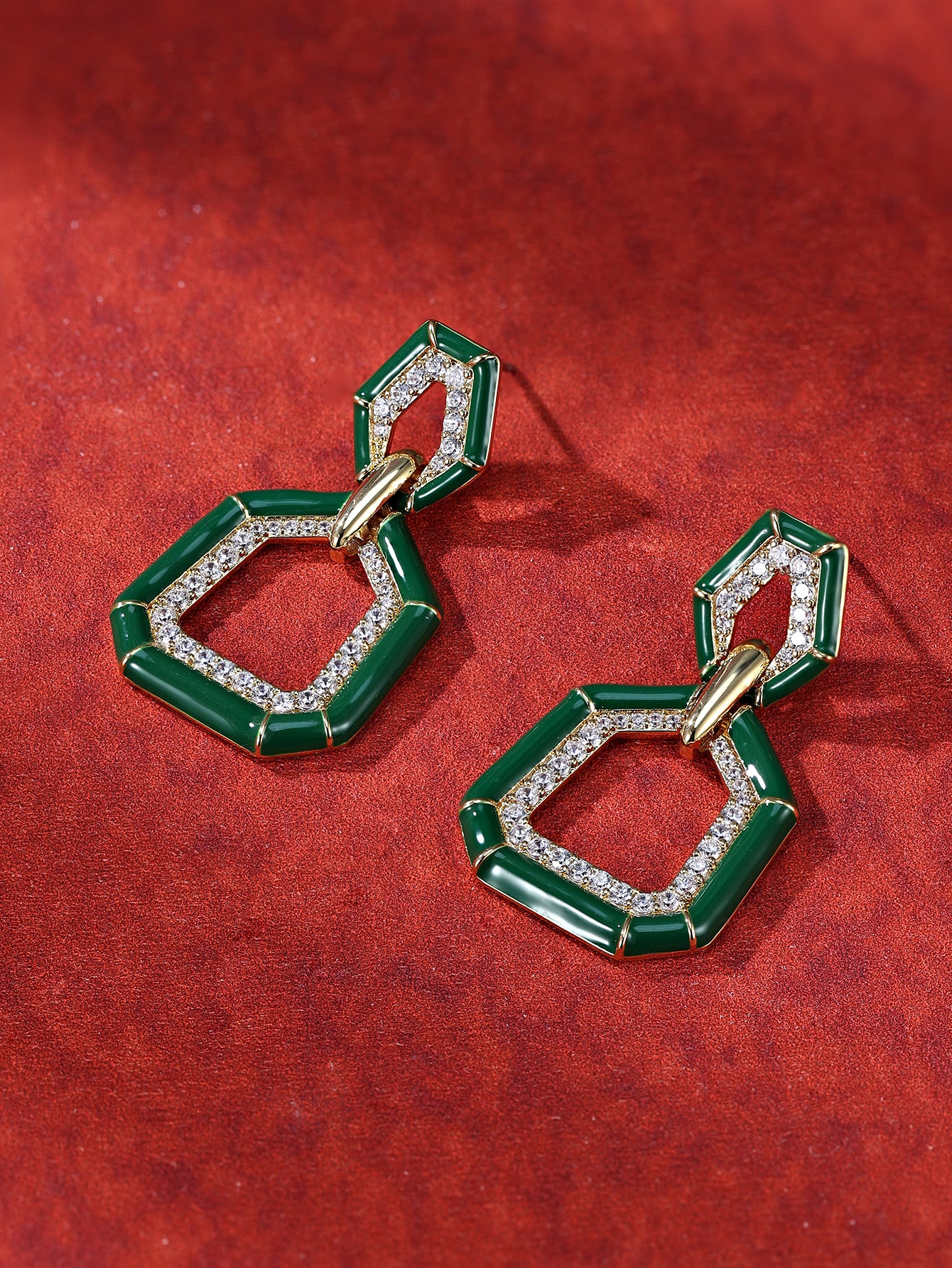 Sterling Silver Knot Earrings with Zircon Vintage Geometric Design Platinum Plated for Women-Engagement Wedding Anniversary Gift