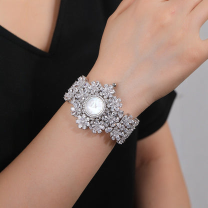 Niche Design Exquisite Full Zircon Starry Sky Temperament Watch Women's Simple Fashion European and American Style